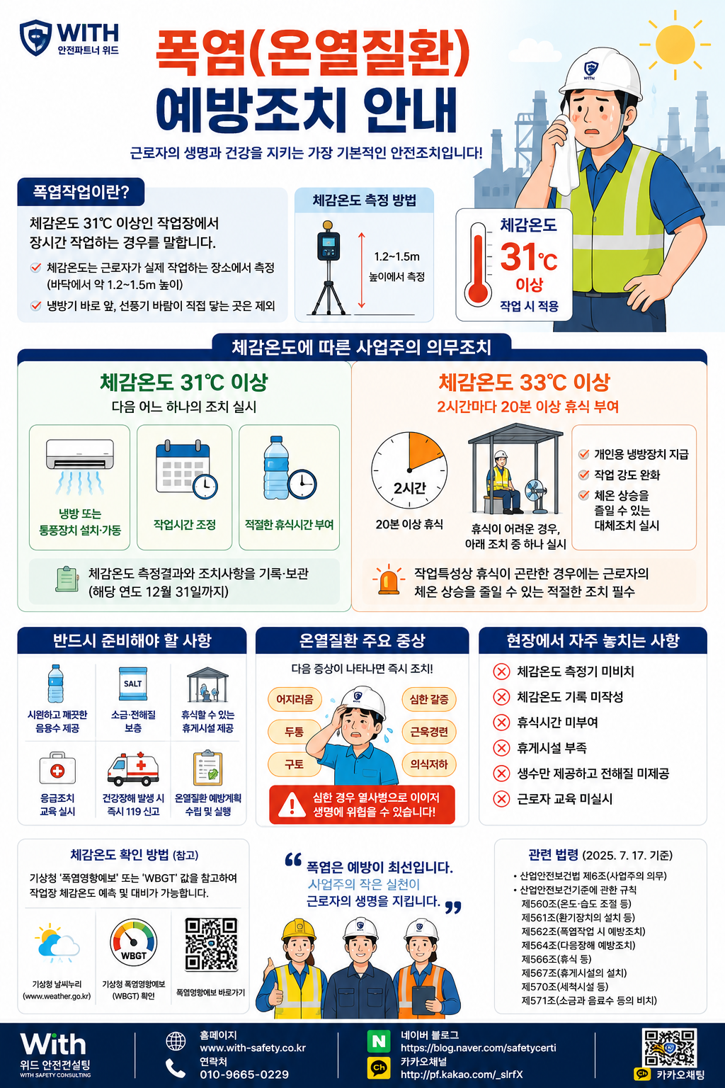 폭염(온열질환) 예방조치 안내문